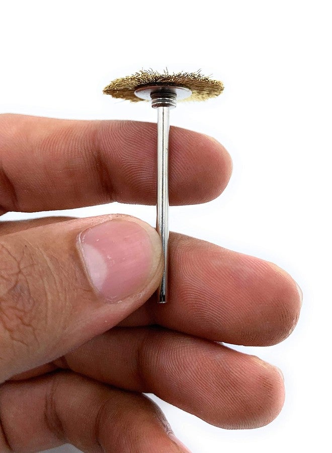 Aone Brass Wire Wheel End Brush 10pcs for Finishing, Deburring, Rust Removal & Cleaning for Dremel Rotary Tool,Micro Hand Motor,Polishing Motor for Jewellery Making, Watchmaking, Model Making - Image 4